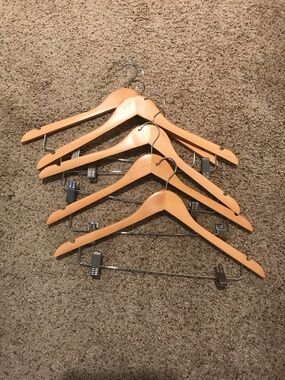 5 wood hangers